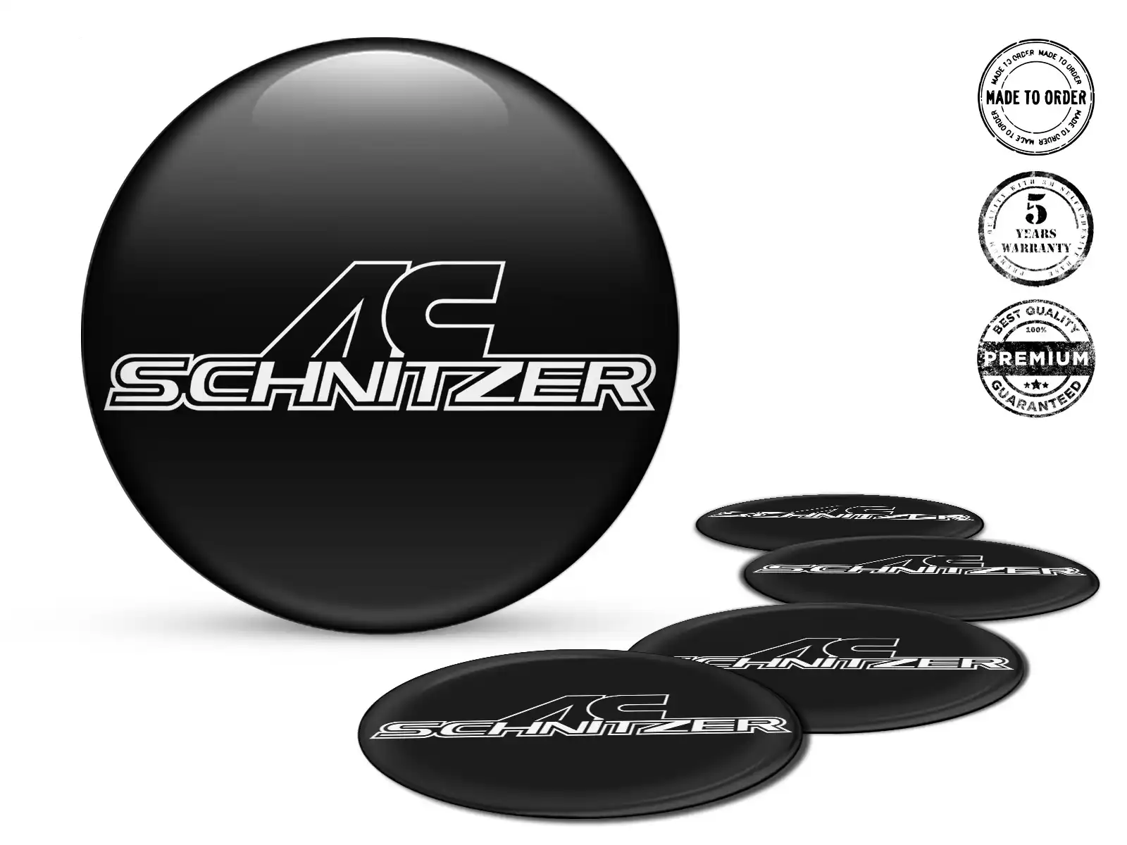 AC Schnitzer Radembleme Stil Hochwertige Gewölbte Labels